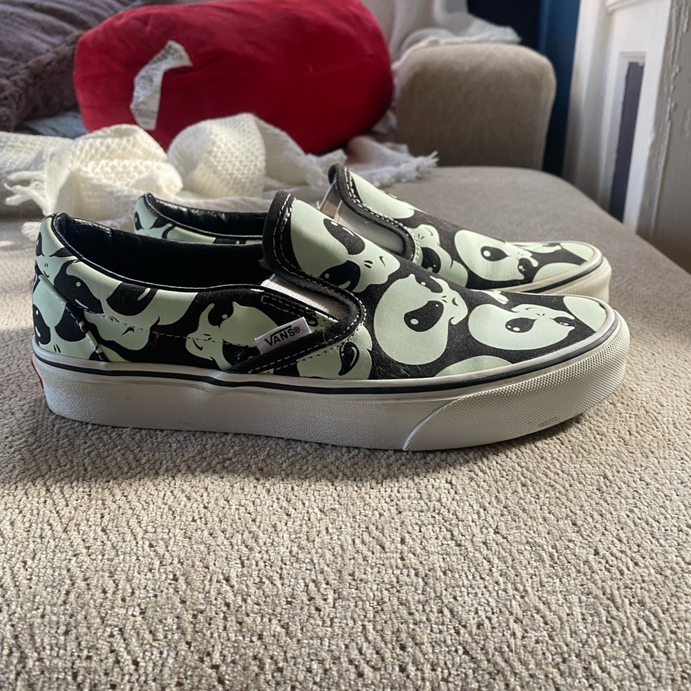 Vans slip on glow in the dark alien womens 8.5 RARE